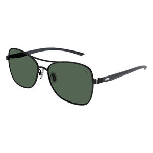 NWT PUMA PE0167SA 002 Sunglasses Black Black Green/Polarized Sunglasses